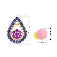 Teardrop Cluster Halo Earrings