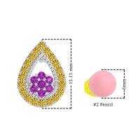 Teardrop Cluster Halo Earrings