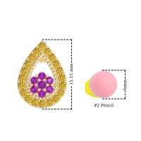 Teardrop Cluster Halo Earrings