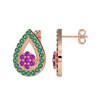 Teardrop Cluster Halo Earrings
