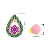 Teardrop Cluster Halo Earrings