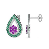 Teardrop Cluster Halo Earrings