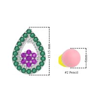 Teardrop Cluster Halo Earrings