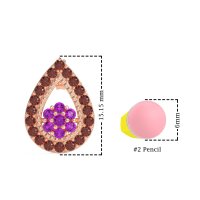 Teardrop Cluster Halo Earrings
