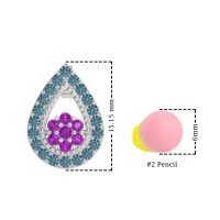 Teardrop Cluster Halo Earrings