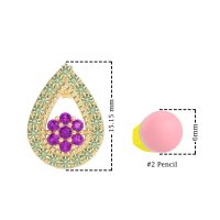 Teardrop Cluster Halo Earrings