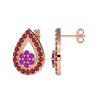 Teardrop Cluster Halo Earrings