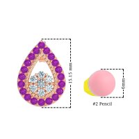 Teardrop Cluster Halo Earrings