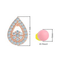 Teardrop Cluster Halo Earrings