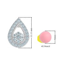 Teardrop Cluster Halo Earrings
