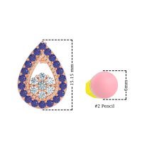 Teardrop Cluster Halo Earrings
