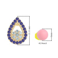 Teardrop Cluster Halo Earrings