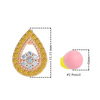 Teardrop Cluster Halo Earrings