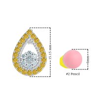 Teardrop Cluster Halo Earrings