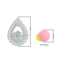 Teardrop Cluster Halo Earrings