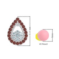 Teardrop Cluster Halo Earrings