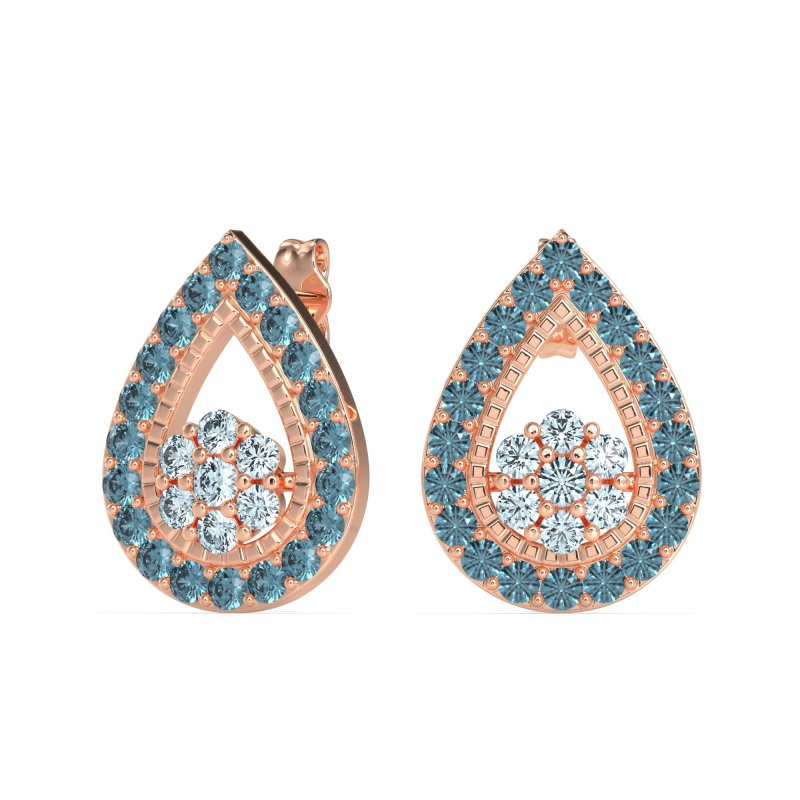 Teardrop Cluster Halo Earrings
