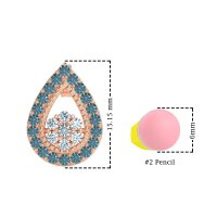 Teardrop Cluster Halo Earrings