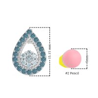 Teardrop Cluster Halo Earrings