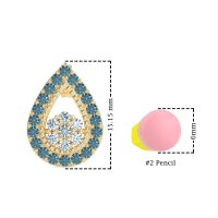 Teardrop Cluster Halo Earrings