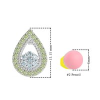 Teardrop Cluster Halo Earrings