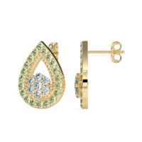 Teardrop Cluster Halo Earrings