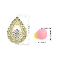 Teardrop Cluster Halo Earrings