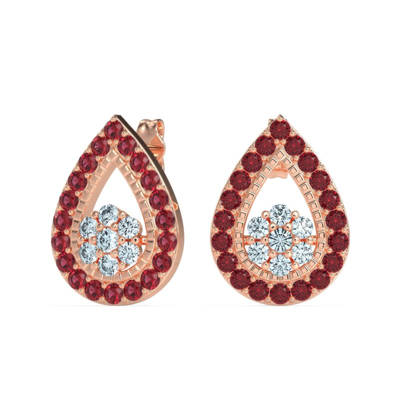 Teardrop Cluster Halo Earrings