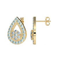 Teardrop Cluster Halo Earrings