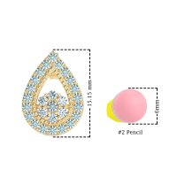 Teardrop Cluster Halo Earrings
