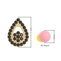 Teardrop Cluster Halo Earrings