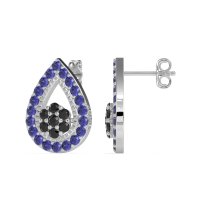 Teardrop Cluster Halo Earrings