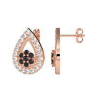 Teardrop Cluster Halo Earrings