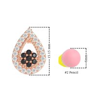 Teardrop Cluster Halo Earrings