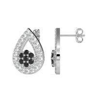 Teardrop Cluster Halo Earrings