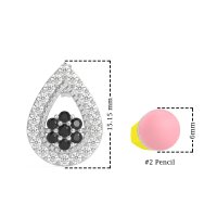 Teardrop Cluster Halo Earrings