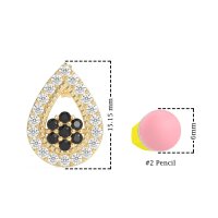 Teardrop Cluster Halo Earrings