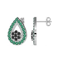 Teardrop Cluster Halo Earrings