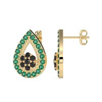 Teardrop Cluster Halo Earrings