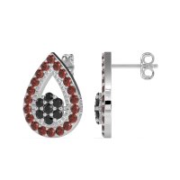 Teardrop Cluster Halo Earrings