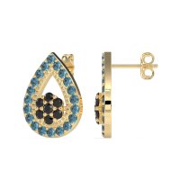 Teardrop Cluster Halo Earrings