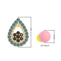 Teardrop Cluster Halo Earrings