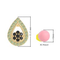 Teardrop Cluster Halo Earrings