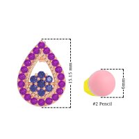 Teardrop Cluster Halo Earrings