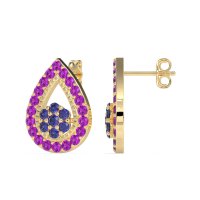 Teardrop Cluster Halo Earrings