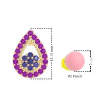 Teardrop Cluster Halo Earrings