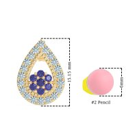 Teardrop Cluster Halo Earrings