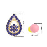 Teardrop Cluster Halo Earrings