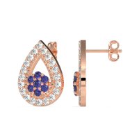 Teardrop Cluster Halo Earrings