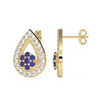 Teardrop Cluster Halo Earrings